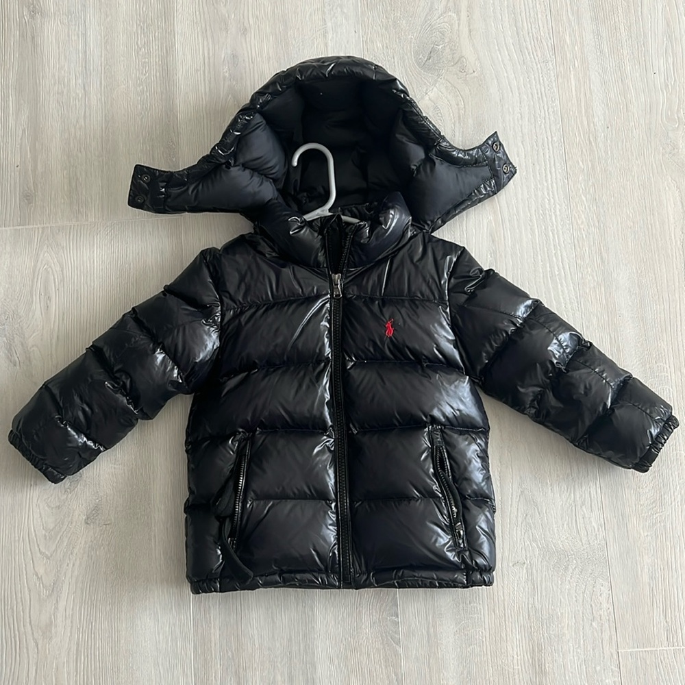 Ralph Lauren Black Shiny Puffer